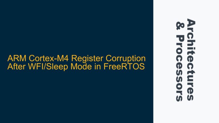 ARM Cortex-M4 Register Corruption After WFI/Sleep Mode in FreeRTOS