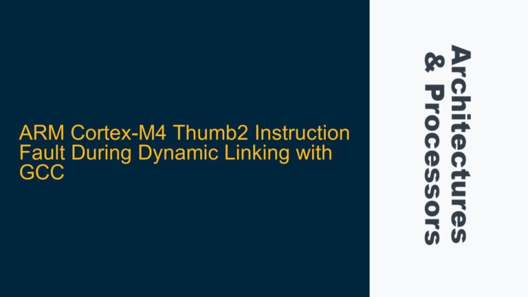 ARM Cortex-M4 Thumb2 Instruction Fault During Dynamic Linking with GCC