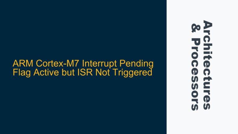 ARM Cortex-M7 Interrupt Pending Flag Active but ISR Not Triggered