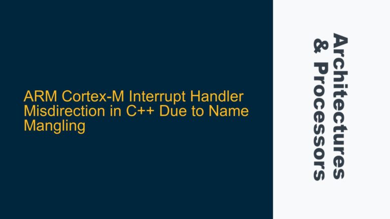 ARM Cortex-M Interrupt Handler Misdirection in C++ Due to Name Mangling