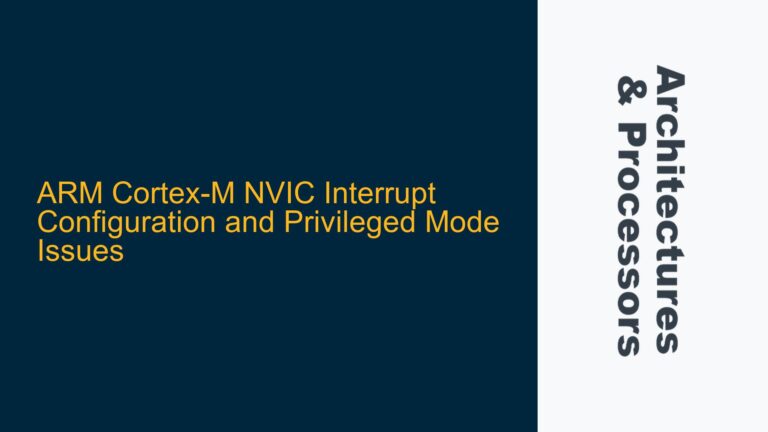 ARM Cortex-M NVIC Interrupt Configuration and Privileged Mode Issues