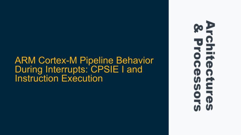 ARM Cortex-M Pipeline Behavior During Interrupts: CPSIE I and Instruction Execution