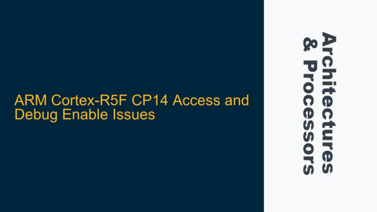 ARM Cortex-R5F CP14 Access and Debug Enable Issues