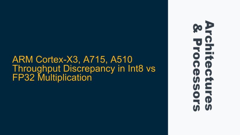 ARM Cortex-X3, A715, A510 Throughput Discrepancy in Int8 vs FP32 Multiplication