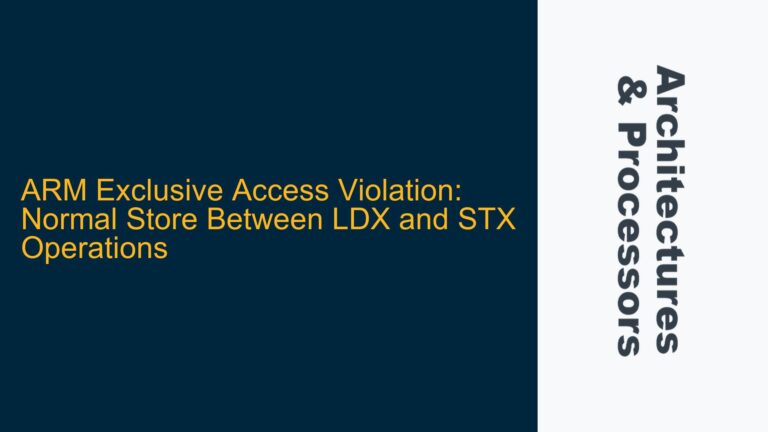 ARM Exclusive Access Violation: Normal Store Between LDX and STX Operations