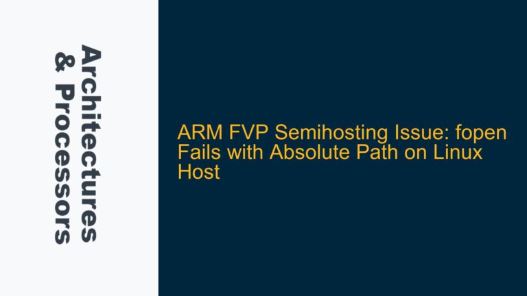 ARM FVP Semihosting Issue: fopen Fails with Absolute Path on Linux Host