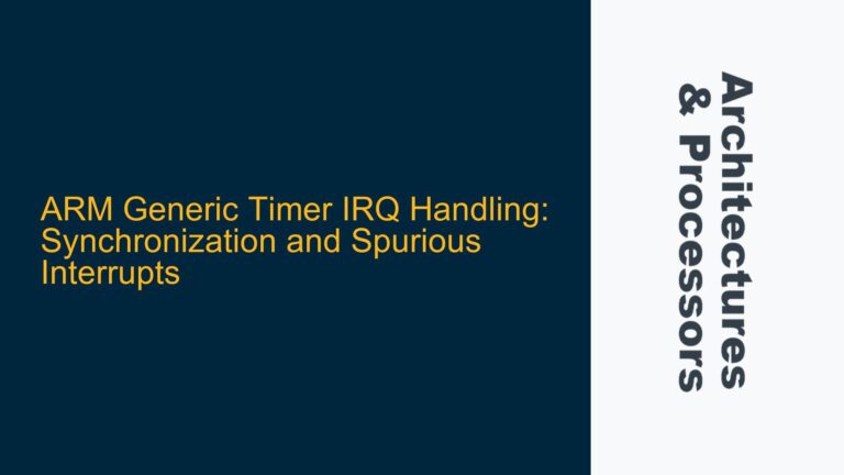 ARM Generic Timer IRQ Handling: Synchronization and Spurious Interrupts