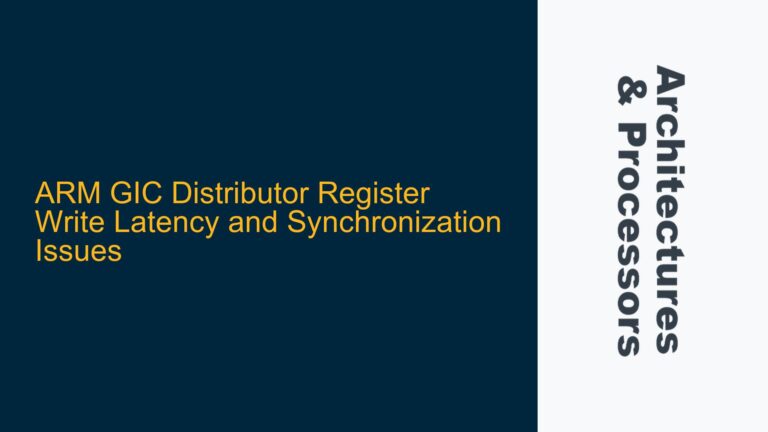 ARM GIC Distributor Register Write Latency and Synchronization Issues