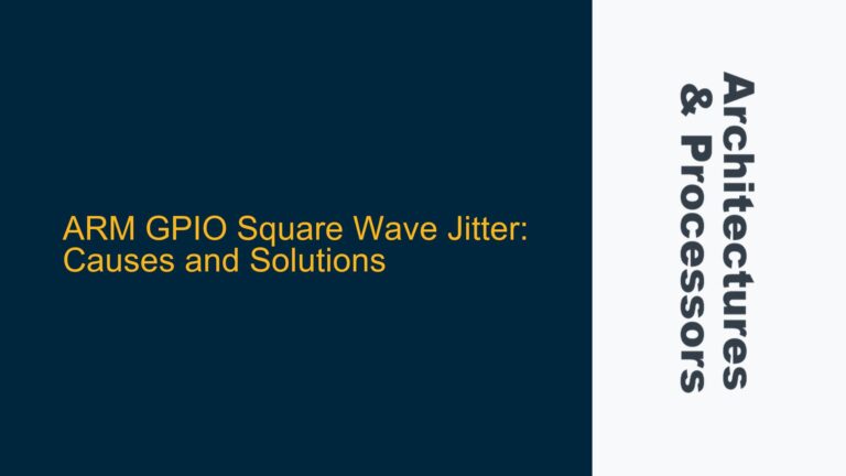 ARM GPIO Square Wave Jitter: Causes and Solutions