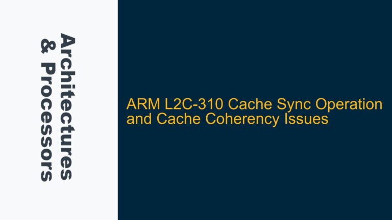 ARM L2C-310 Cache Sync Operation and Cache Coherency Issues