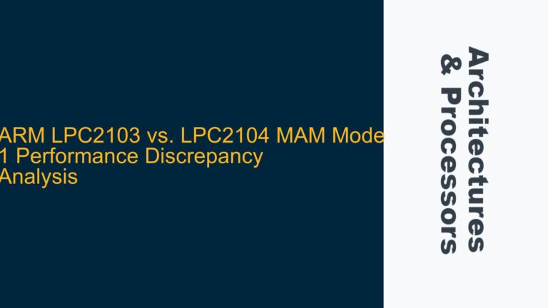 ARM LPC2103 vs. LPC2104 MAM Mode 1 Performance Discrepancy Analysis