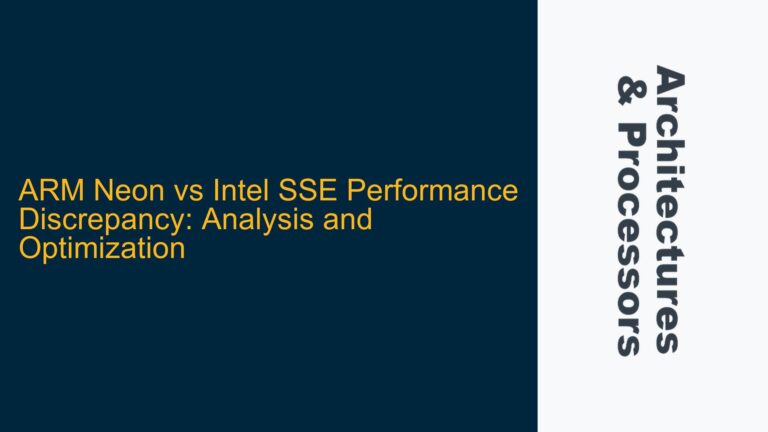 ARM Neon vs Intel SSE Performance Discrepancy: Analysis and Optimization