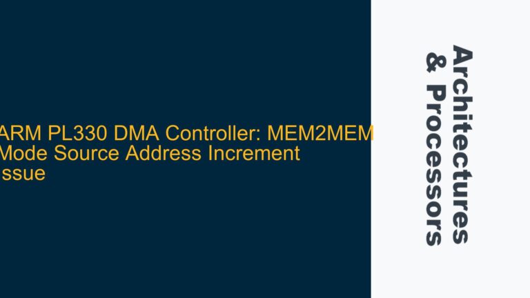 ARM PL330 DMA Controller: MEM2MEM Mode Source Address Increment Issue