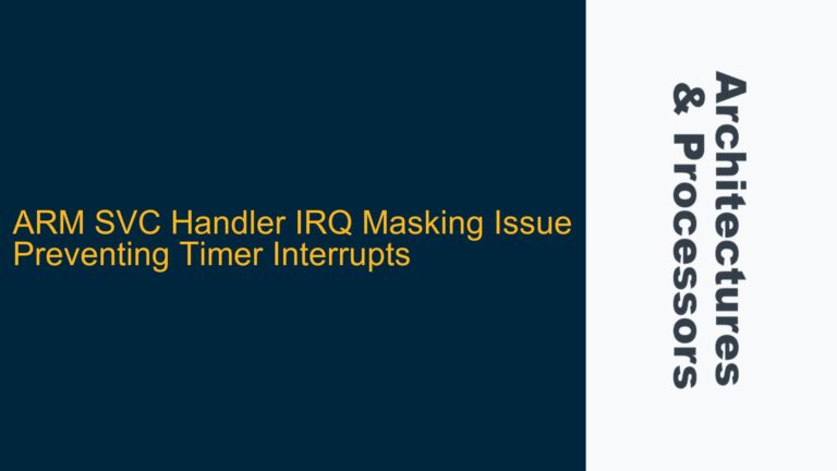 ARM SVC Handler IRQ Masking Issue Preventing Timer Interrupts