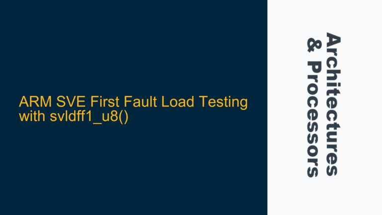 ARM SVE First Fault Load Testing with svldff1_u8()