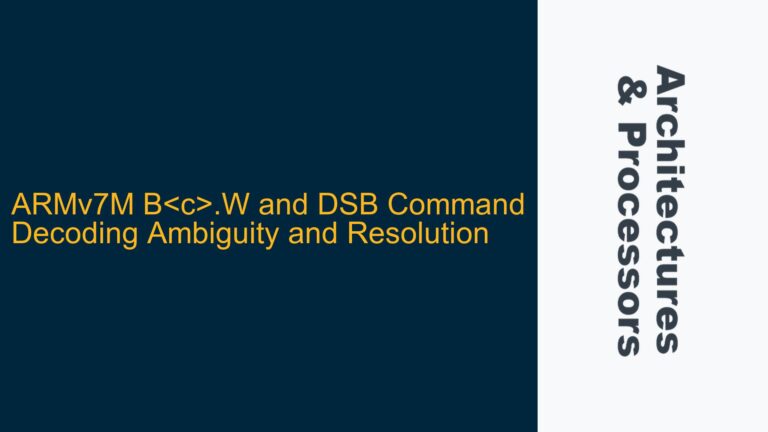 ARMv7M B.W and DSB Command Decoding Ambiguity and Resolution