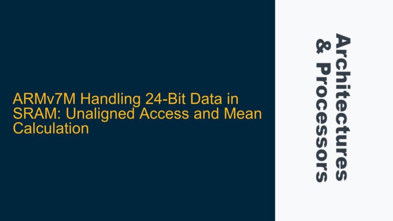 ARMv7M Handling 24-Bit Data in SRAM: Unaligned Access and Mean Calculation