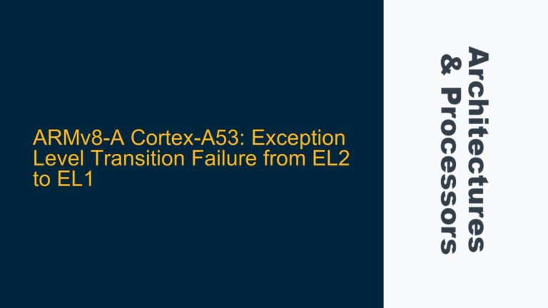 ARMv8-A Cortex-A53: Exception Level Transition Failure from EL2 to EL1