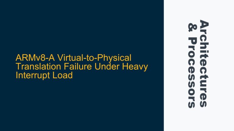ARMv8-A Virtual-to-Physical Translation Failure Under Heavy Interrupt Load