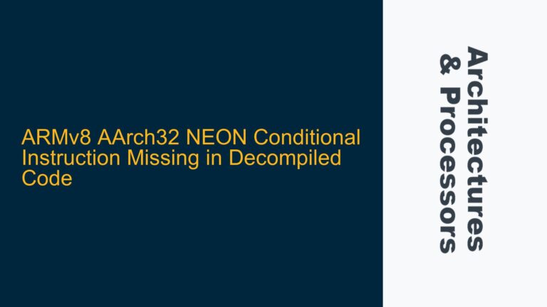 ARMv8 AArch32 NEON Conditional Instruction Missing in Decompiled Code