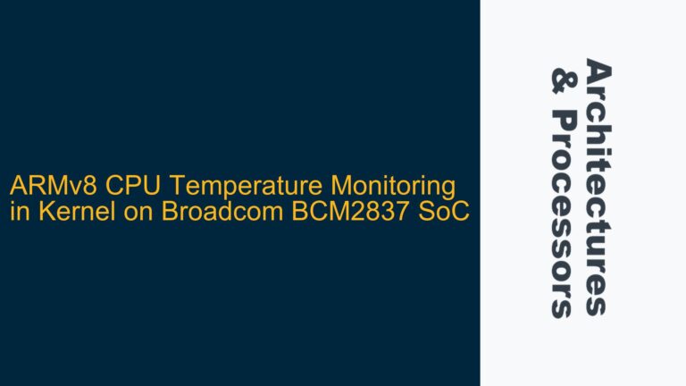 ARMv8 CPU Temperature Monitoring in Kernel on Broadcom BCM2837 SoC
