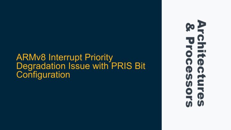 ARMv8 Interrupt Priority Degradation Issue with PRIS Bit Configuration