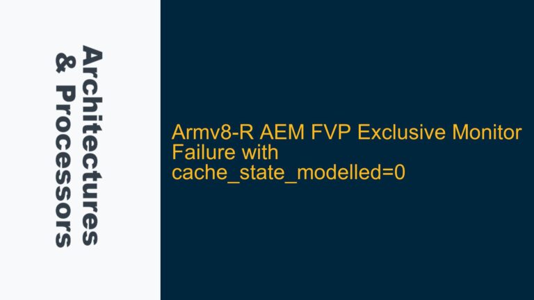 Armv8-R AEM FVP Exclusive Monitor Failure with cache_state_modelled=0