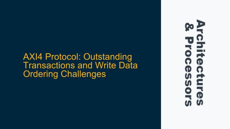 AXI4 Protocol: Outstanding Transactions and Write Data Ordering Challenges