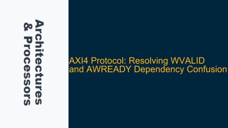 AXI4 Protocol: Resolving WVALID and AWREADY Dependency Confusion