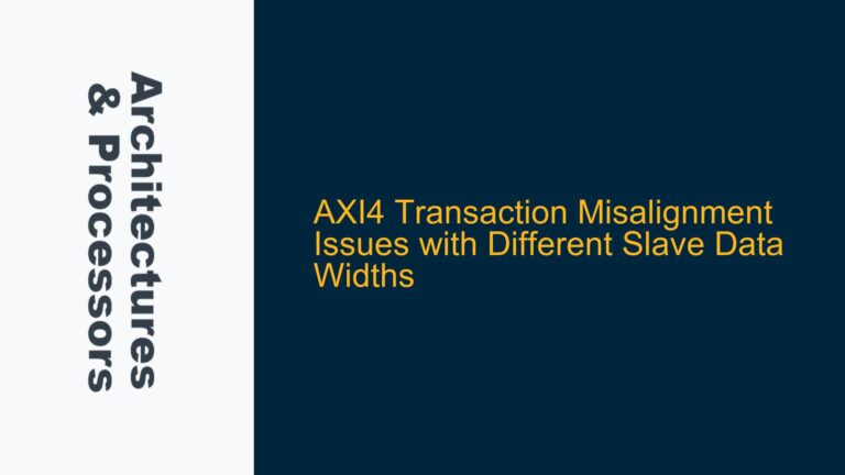 AXI4 Transaction Misalignment Issues with Different Slave Data Widths