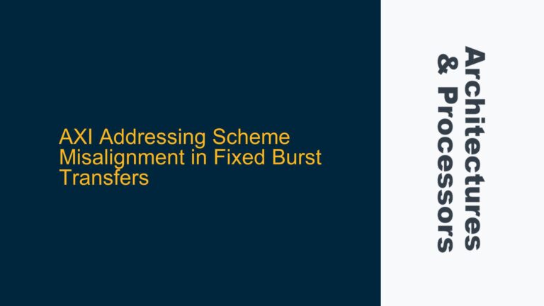 AXI Addressing Scheme Misalignment in Fixed Burst Transfers