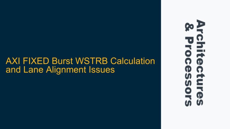 AXI FIXED Burst WSTRB Calculation and Lane Alignment Issues