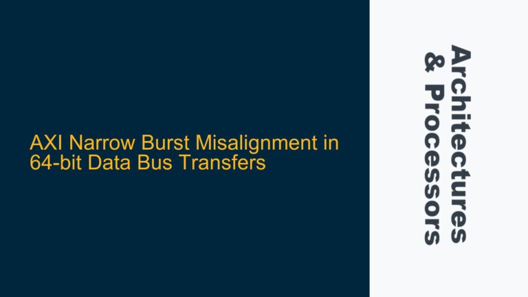 AXI Narrow Burst Misalignment in 64-bit Data Bus Transfers