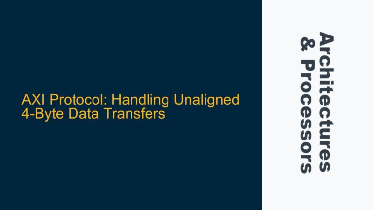 AXI Protocol: Handling Unaligned 4-Byte Data Transfers