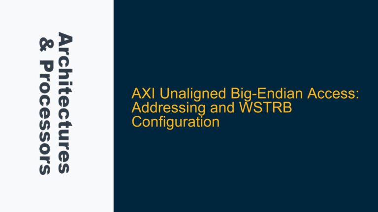 AXI Unaligned Big-Endian Access: Addressing and WSTRB Configuration