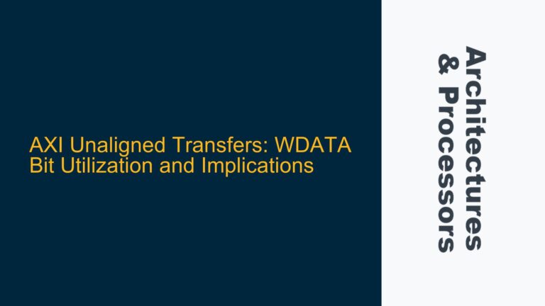 AXI Unaligned Transfers: WDATA Bit Utilization and Implications
