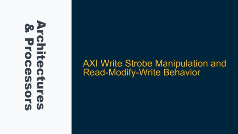 AXI Write Strobe Manipulation and Read-Modify-Write Behavior