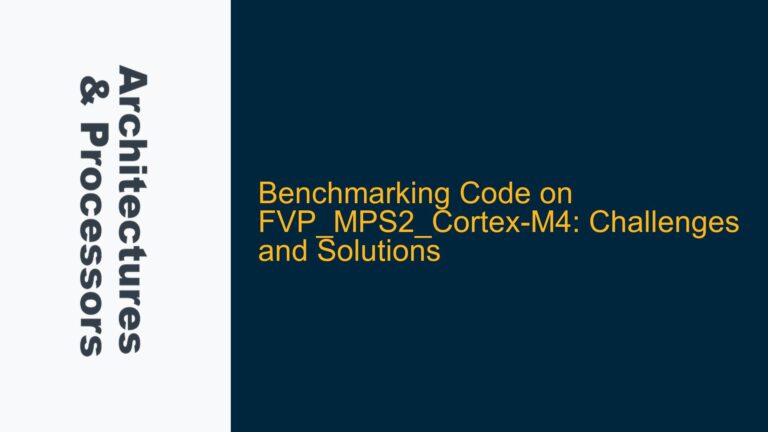 Benchmarking Code on FVP_MPS2_Cortex-M4: Challenges and Solutions