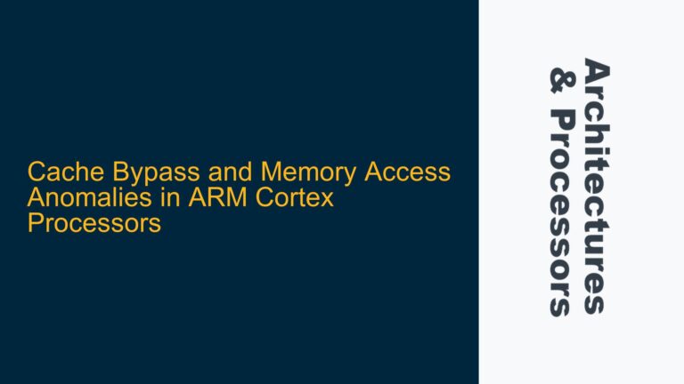 Cache Bypass and Memory Access Anomalies in ARM Cortex Processors