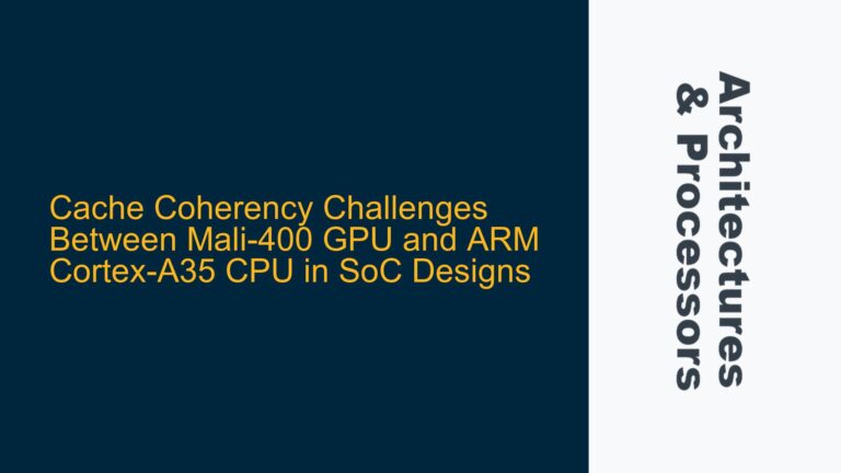Cache Coherency Challenges Between Mali-400 GPU and ARM Cortex-A35 CPU in SoC Designs