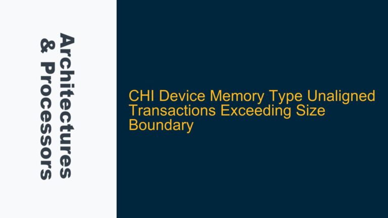 CHI Device Memory Type Unaligned Transactions Exceeding Size Boundary