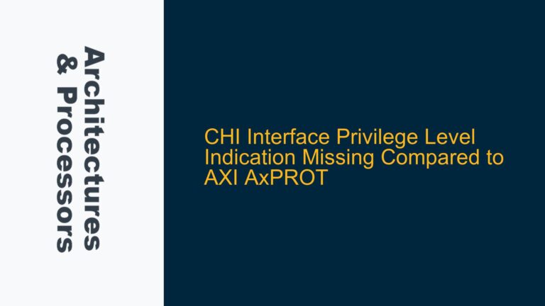 CHI Interface Privilege Level Indication Missing Compared to AXI AxPROT
