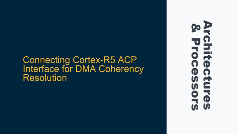 Connecting Cortex-R5 ACP Interface for DMA Coherency Resolution