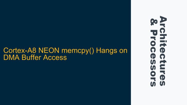 Cortex-A8 NEON memcpy() Hangs on DMA Buffer Access