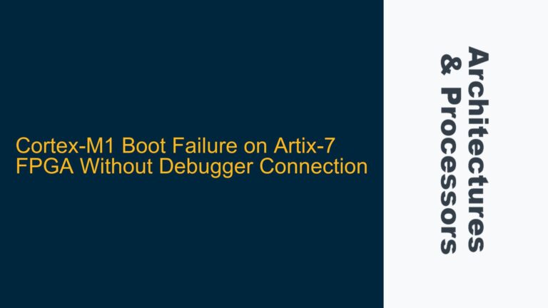 Cortex-M1 Boot Failure on Artix-7 FPGA Without Debugger Connection