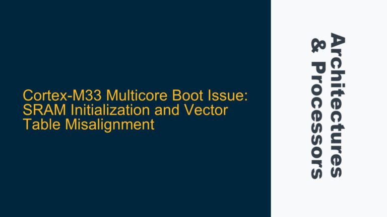 Cortex-M33 Multicore Boot Issue: SRAM Initialization and Vector Table Misalignment
