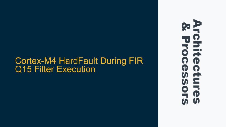 Cortex-M4 HardFault During FIR Q15 Filter Execution