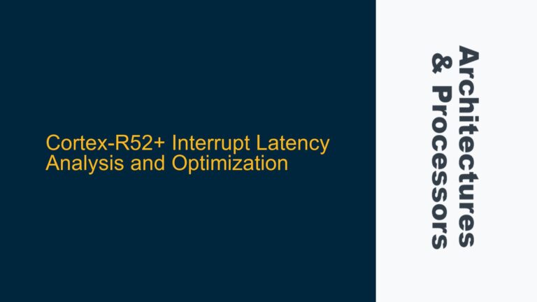 Cortex-R52+ Interrupt Latency Analysis and Optimization