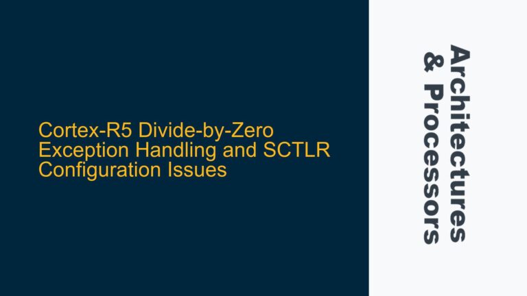 Cortex-R5 Divide-by-Zero Exception Handling and SCTLR Configuration Issues