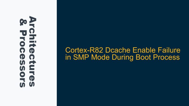 Cortex-R82 Dcache Enable Failure in SMP Mode During Boot Process